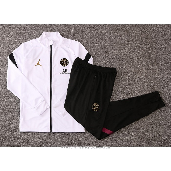 Tuta da Track Giacca Paris Saint-Germain Jordan 2020 2021 Bianco